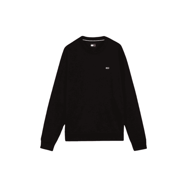Tommy Jeans Flag Crew Neck Sweatshirt Black