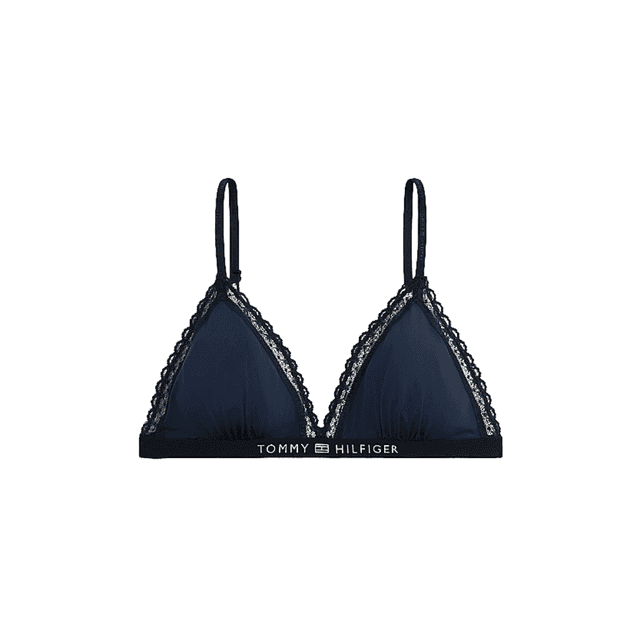 Tommy Hilfiger Lace Unlined Triangle Bra Desert Sky