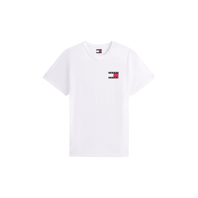 Tommy Jeans Slim Essential Flag T-Shirt White