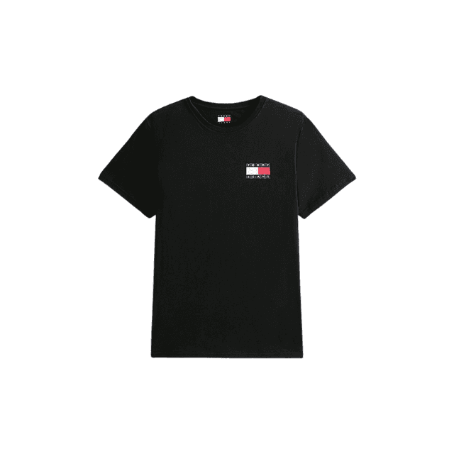 Tommy Jeans Slim Essential Flag T-Shirt Black