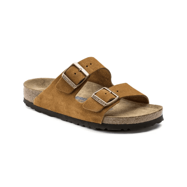Birkenstock Arizona Soft Footbed Suede Leather Mink Regular