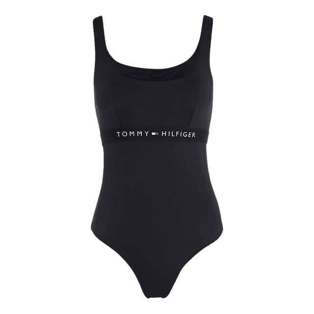 Tommy Hilfiger Logo Band One Piece Swimsuit Desert Sky