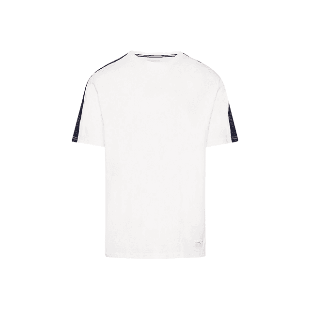 Tommy Hilfiger Stripe Sleeve Tee Ecru