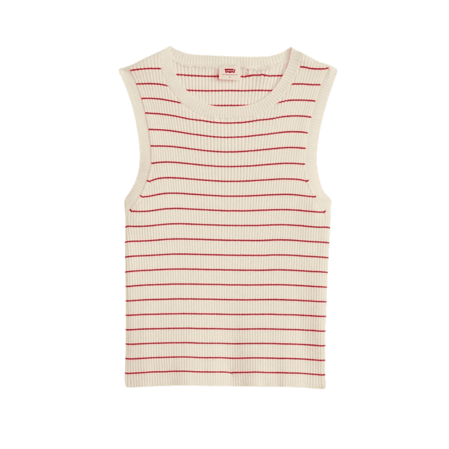Levi's Tulip Tank Egret / High Risk Red