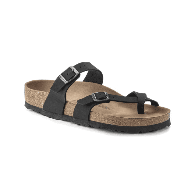 Birkenstock Mayari Vegan Birko-Flor Birkibuc Black Narrow
