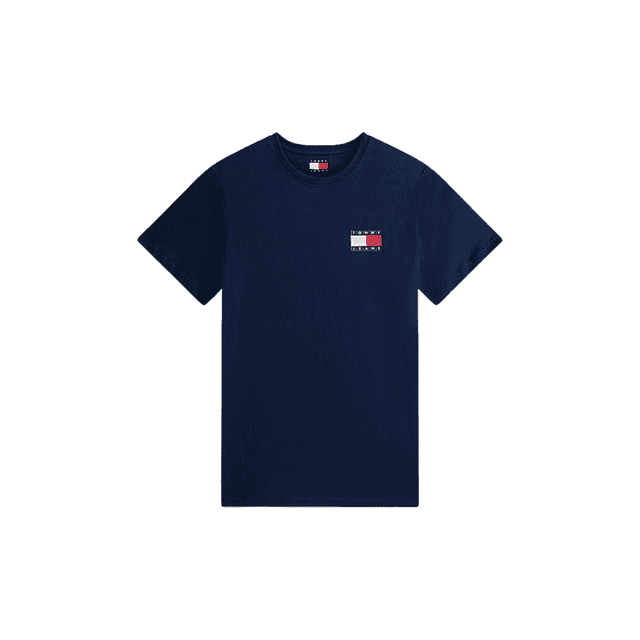 Tommy Jeans Slim Essential Flag T-Shirt Dark Night Navy