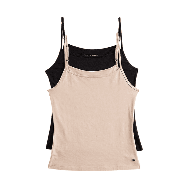 Tommy Hilfiger 2-Pack Flag Embroidery Camis Black/Misty Blush