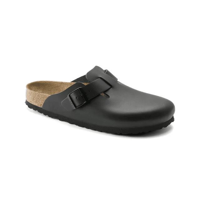 Birkenstock  Boston Natural Leather Black Regular
