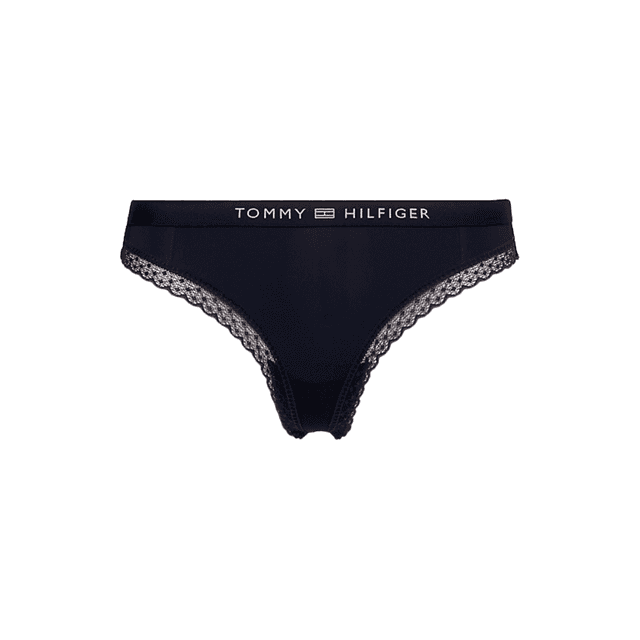 Tommy Hilfiger Logo Lace Thong Briefs Desert Sky