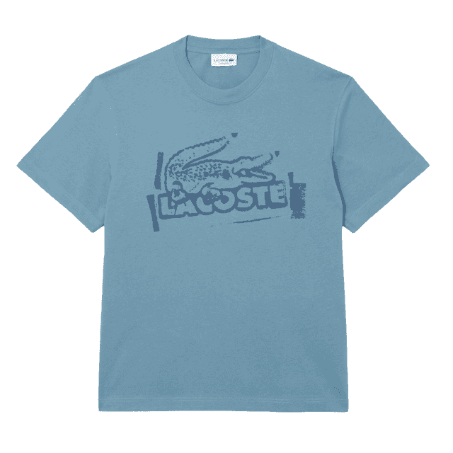 Lacoste Classic Fit Print Jersey T-Shirt Limestone/Falcon