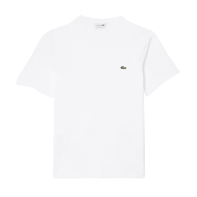 Lacoste Midweight Jersey V-Neck T-Shirt White