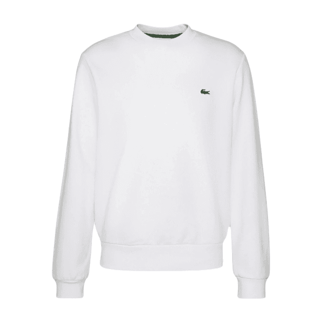 Lacoste Classic Fit Cotton Fleece Sweatshirt White