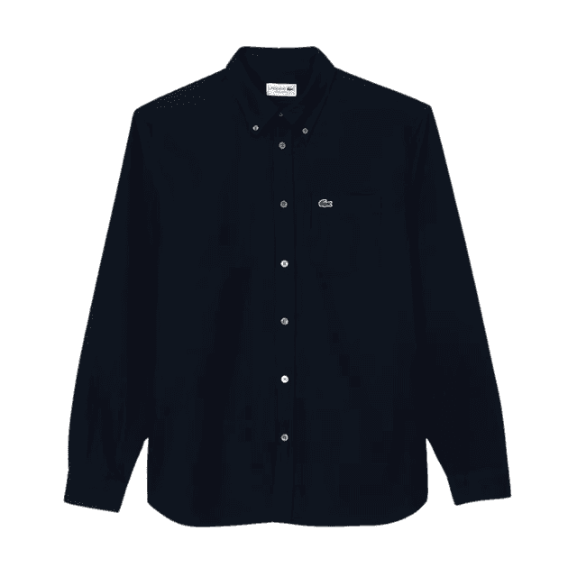 Lacoste Regular Fit Cotton Oxford Shirt Navy Blue