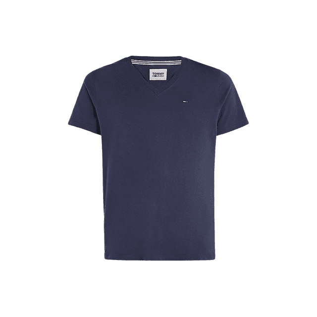 Tommy Jeans Original Jersey V Neck T-Shirt Black Iris