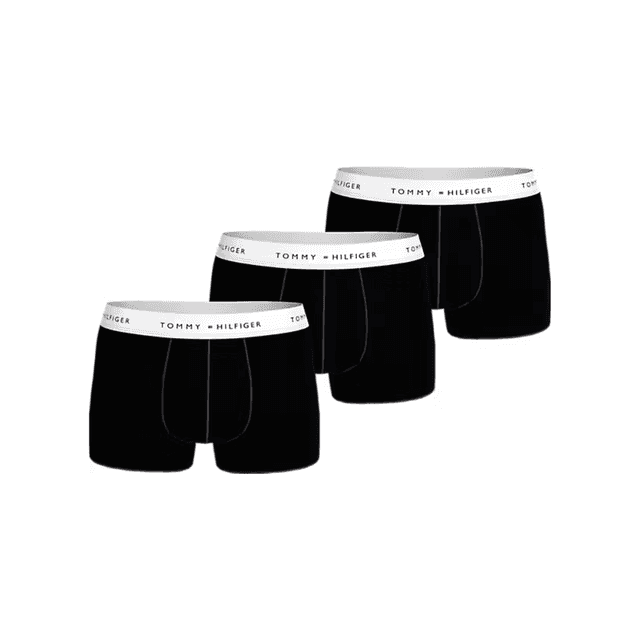 Tommy Hilfiger 3 Pack Trunks Waistband Th Wht