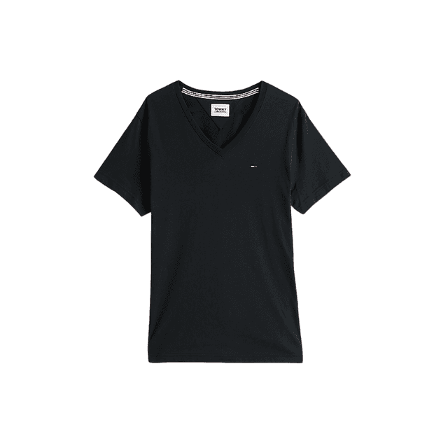 Tommy Jeans Original Jersey V Neck T-Shirt Tommy Black