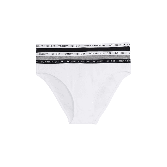 Tommy Hilfiger 3-Pack Logo Briefs Medium Grey Heather/White/Black