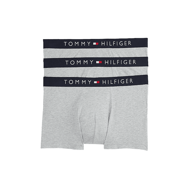 Tommy Hilfiger 3 Pack Trunks Grey Heather