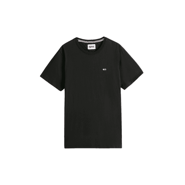 Tommy Jeans Slim Jersey Cotton T-Shirt Black