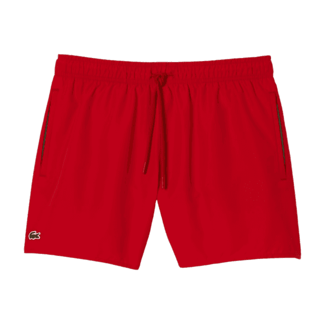 Lacoste Monochrome Swim Shorts Red/Green