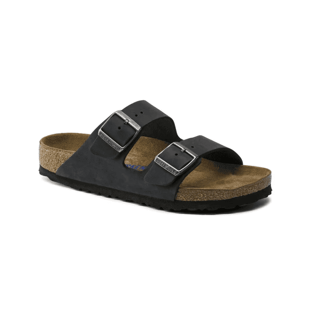 Birkenstock Arizona Soft Footbed Natural Leather Oiled Black Regular