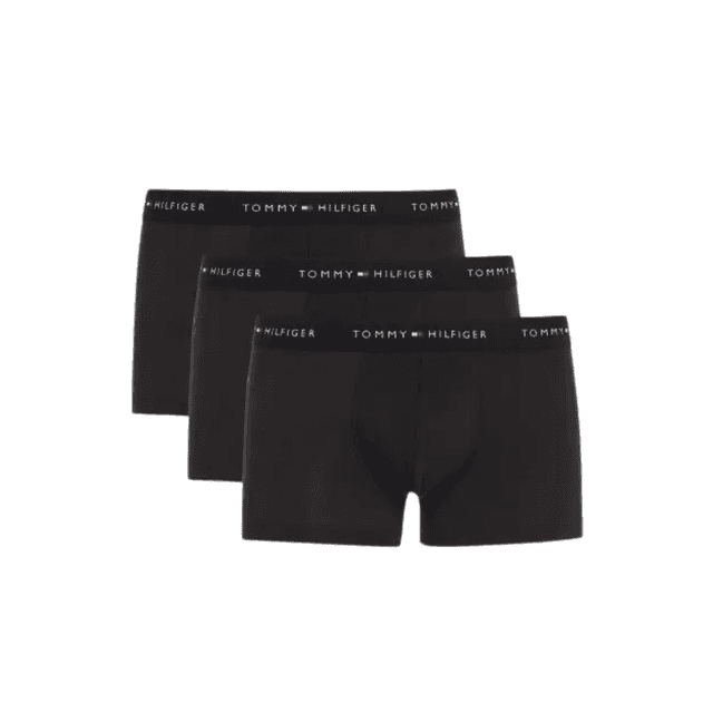 Tommy Hilfiger 3 Pack Waistband Trunks Black