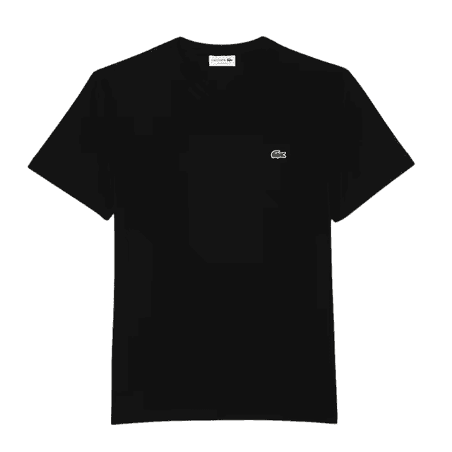 Lacoste Midweight Jersey V-Neck T-Shirt Black