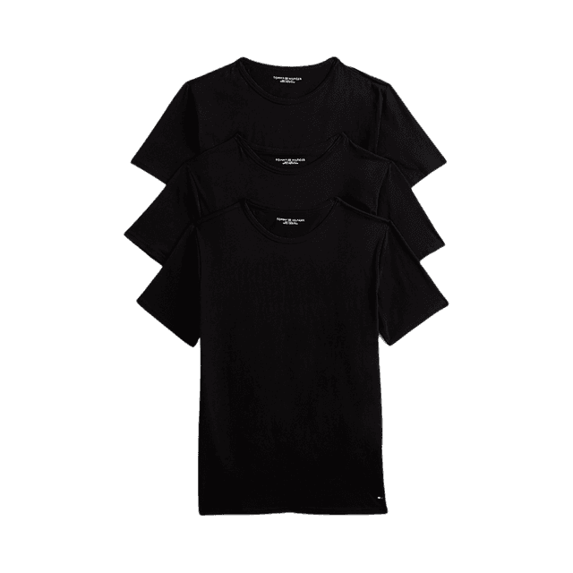 Tommy Hilfiger 3 Pack SS V-Neck Stretch Tee Black