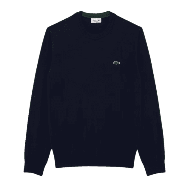 Lacoste Monochrome Crew Neck Sweater Navy Blue