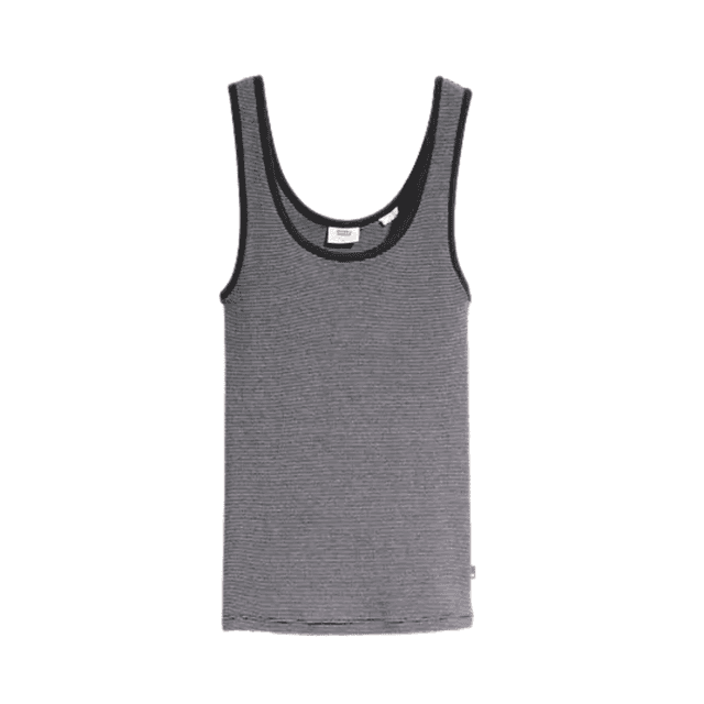 Levi's Essential Rib Tank Caraway Stripe Caviar