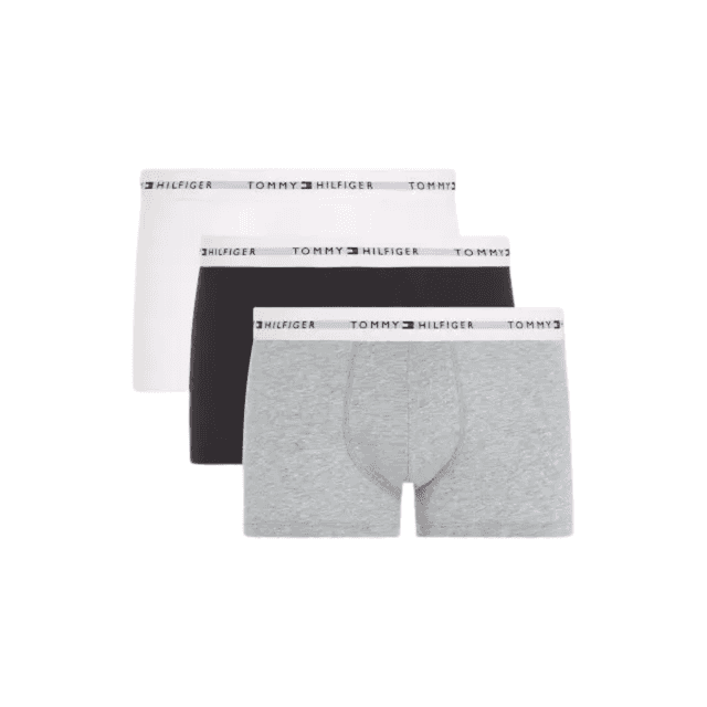 Tommy Hilfiger 3 Pack Trunks Grey Heather/Black/White