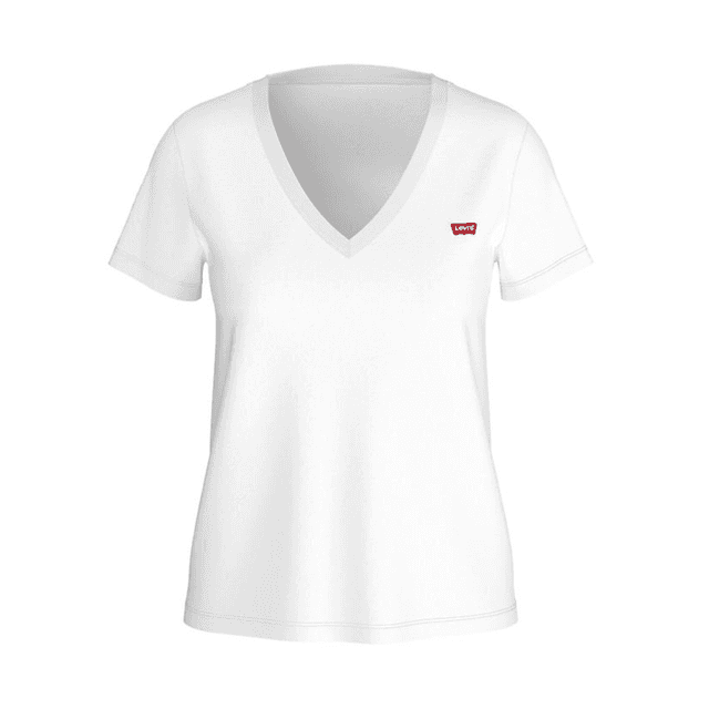 Levi's Perfect Slub V Neck Tee Bright White
