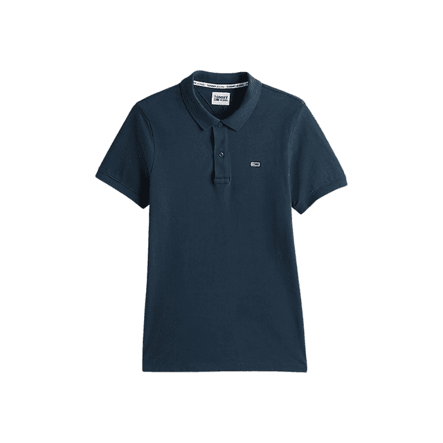 Tommy Jeans Slim Placket Polo Shirt Twilight Navy