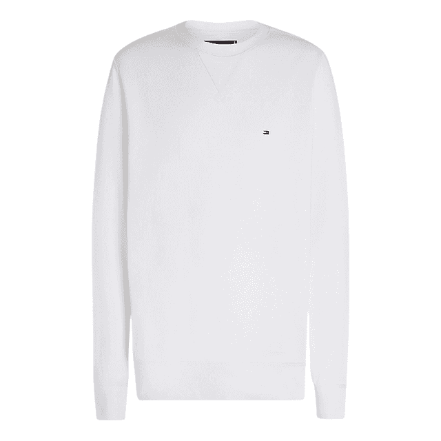 Tommy Hilfiger Fleece Crew Neck Jumper White