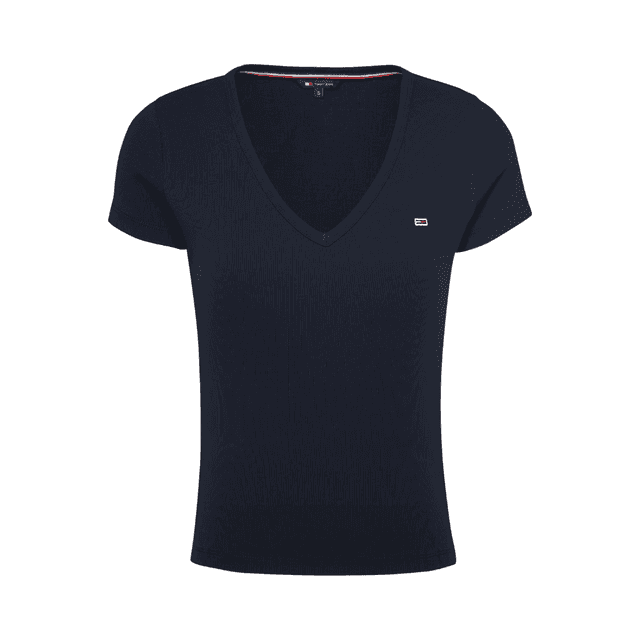 Tommy Jeans Essential V Neck Slim Fit T-Shirt Dark Night Navy