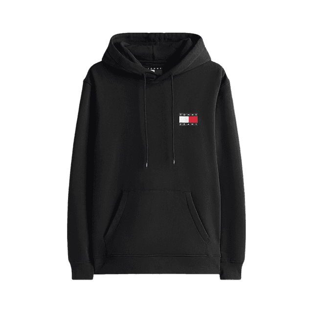 Tommy Jeans Essential Flag Logo Hoody Black