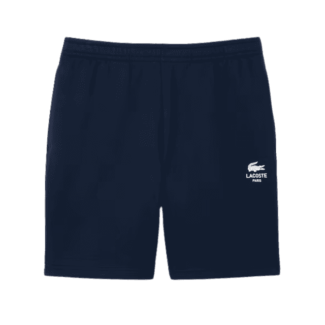 Lacoste Printed Fleece Shorts Navy Blue