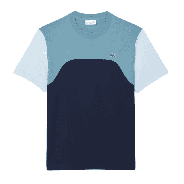 Lacoste Classic Fit Colour Block T-Shirt Navy Blue/Limestone-Rill