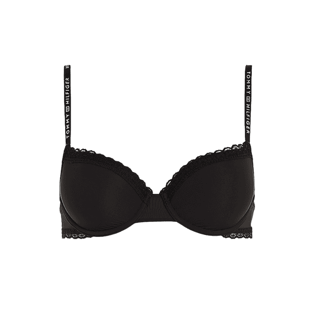 Tommy Hilfiger Lace Demi-Cup Bra Black