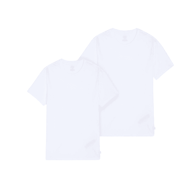 Levi's Slim 2PK Crewneck T-Shirts White