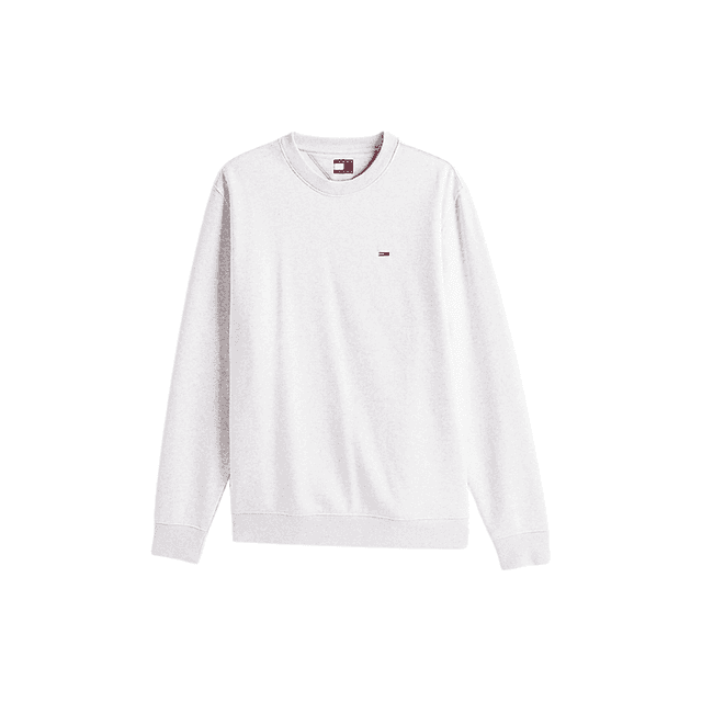 Tommy Jeans Flag Crew Neck Sweatshirt Silver Grey Heather