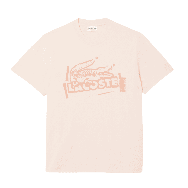 Lacoste Classic Fit Print Jersey T-Shirt Angora/Latte