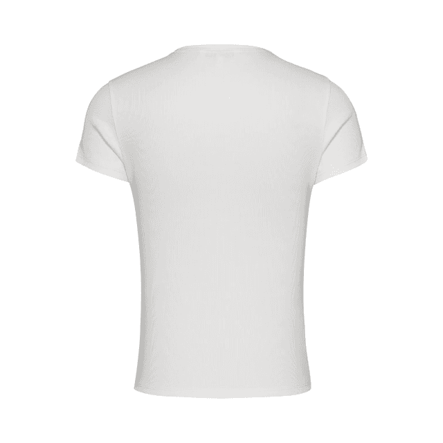 Tommy Jeans Slim Essential Ribbed T-Shirt White