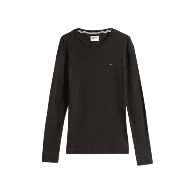 Tommy Jeans Original Rib Long Sleeve T-Shirt Tommy Black