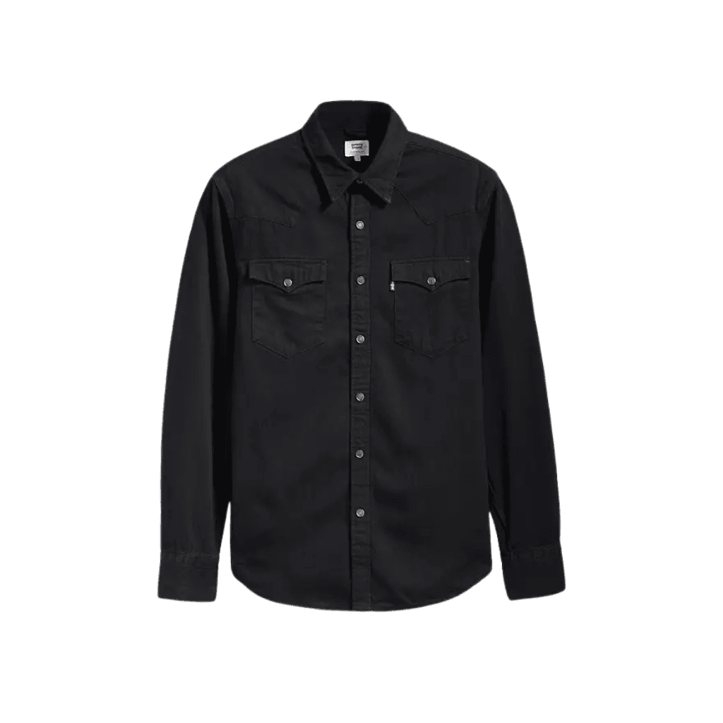 Levi's Barstow Standard Western Shirt Marble Black Denim Rinse Black