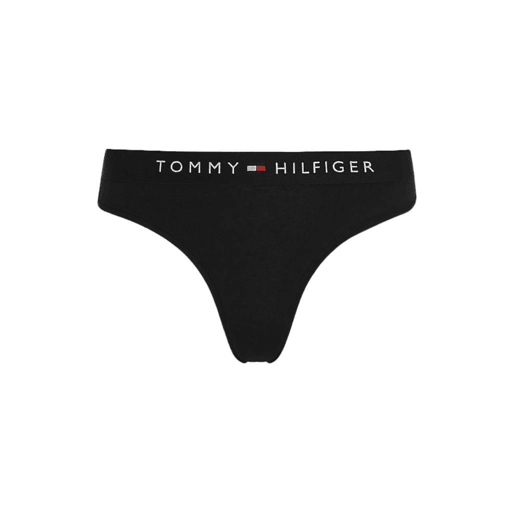 Tommy Hilfiger Original Logo Waistband Thong Black