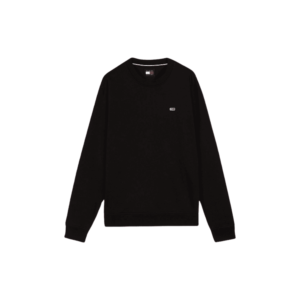 Tommy Jeans Flag Crew Neck Sweatshirt Black