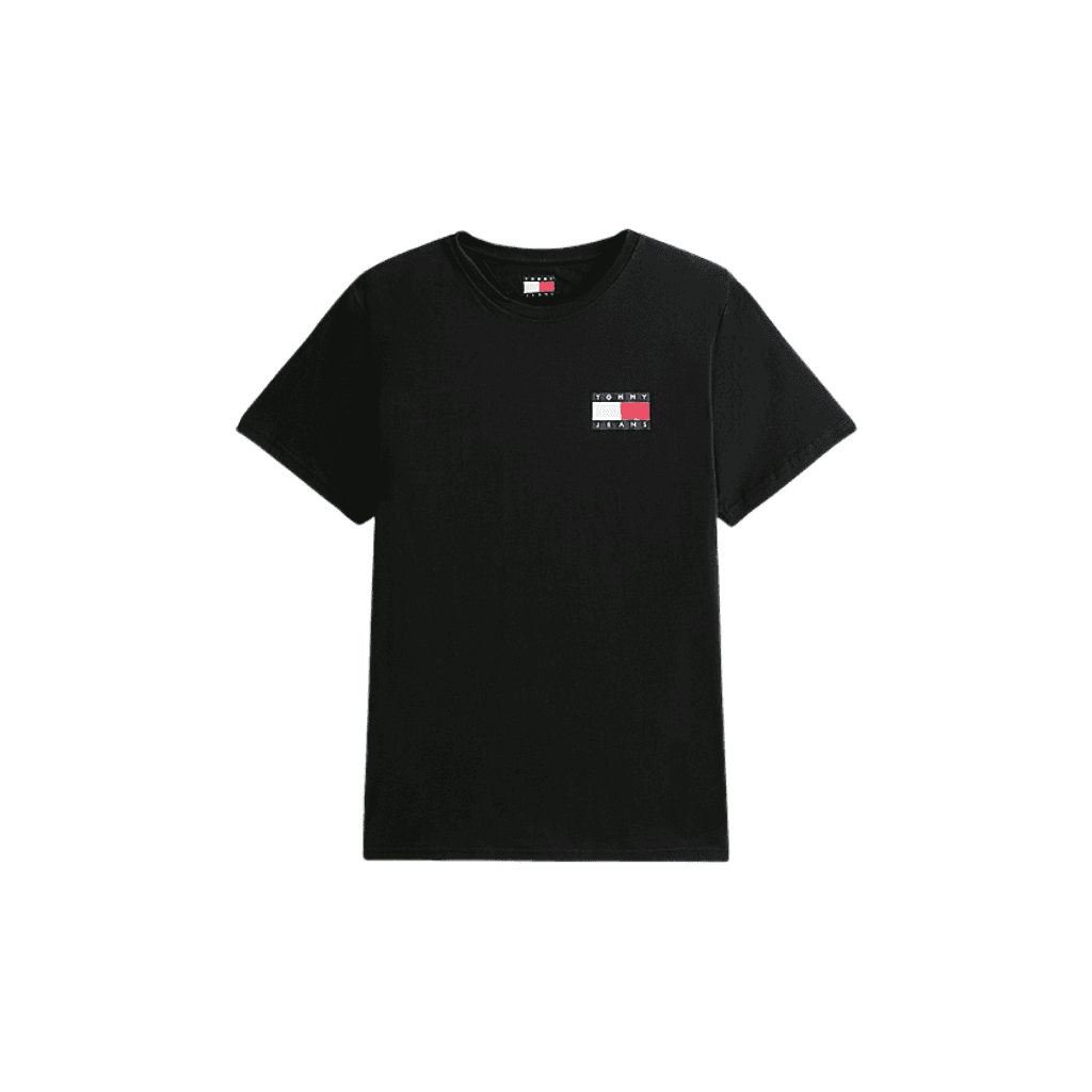 Tommy Jeans Slim Essential Flag T-Shirt Black