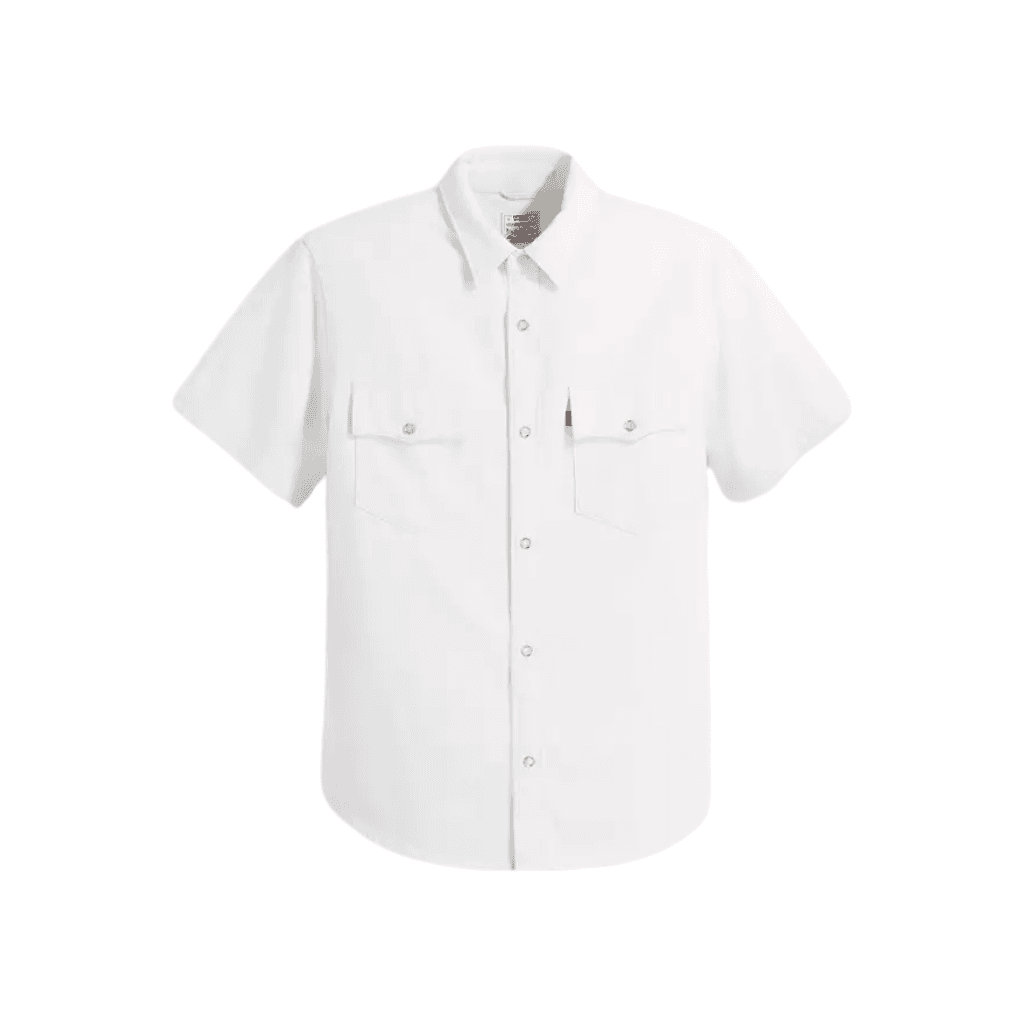 Levi's Short Sleeve Western Shirt Newman Ecru White