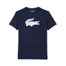 Lacoste Ultra Dry XXL Logo Sport T-Shirt Navy Blue/White swatch
